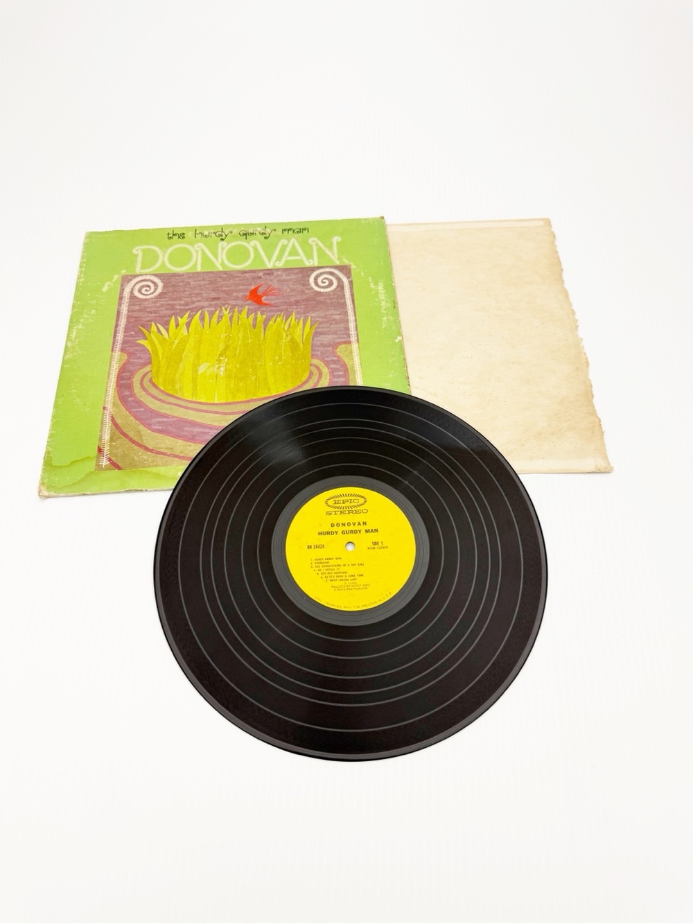 Vintage 1968 Donovan Hurdy Gurdy Man Epic Vinyl Record LP BN 26420
